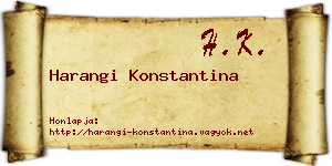 Harangi Konstantina névjegykártya